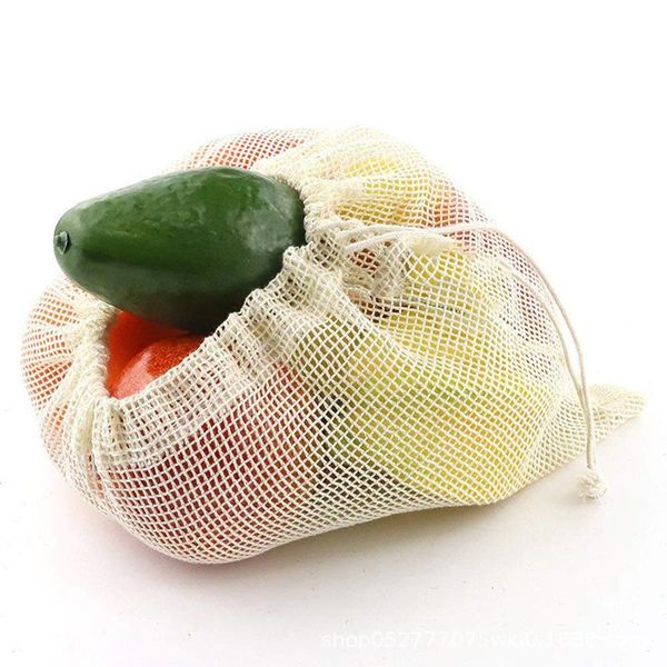 

5/10pc drawstring mesh sachet pouches vegetable fruit packing bags shopping gift wrap