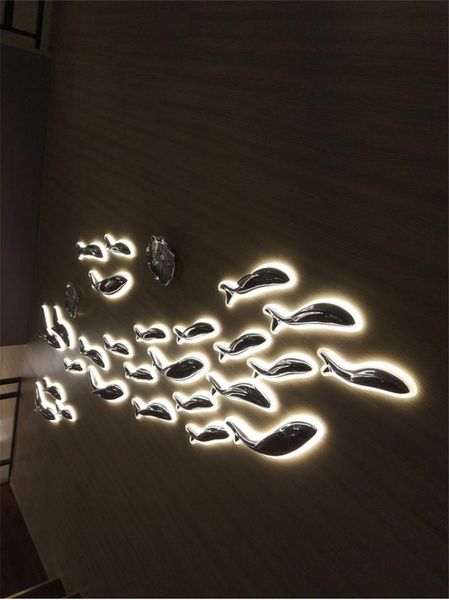 

wall lamp nordic creative led fish living room corridor aisle staircase loft art decoration fixture el restaurant lights