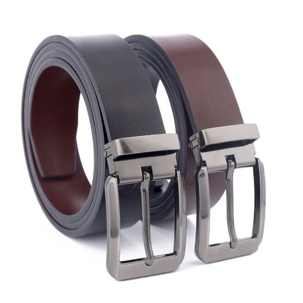 

belt men's leisure pin buckle belt, two layers of cow leather, Black;brown