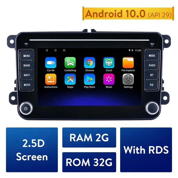 Car dvd Stereo Auto Lettore Multimediale Per VW Universale SEAT LEON Golf Passat b5 b6 CC Sharan Polo Skoda Magotan Android 10.0 2GBRAM