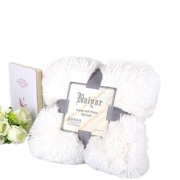 

blankets king size shaggy fuzzy fur warm home blanket with fluffy fleece bedding plaid camping comforter baby quilt