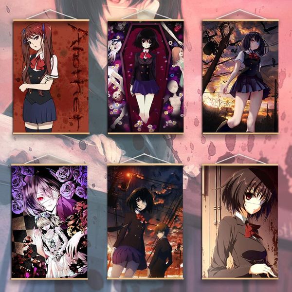 

paintings another misaki mei akazawa izumi anime manga wall poster solid wood hanging scroll cartoon
