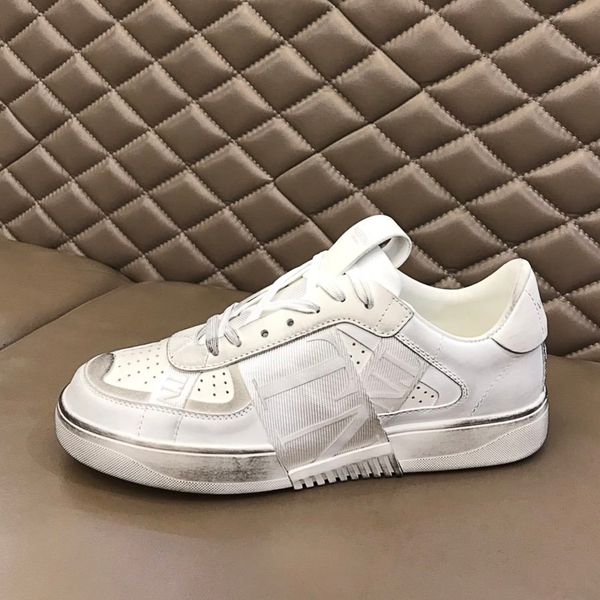 

luxury designer men sneakers fashion popular genuine leather platform shoes outdoor sport flat casual party wedding shoes with box, Black
