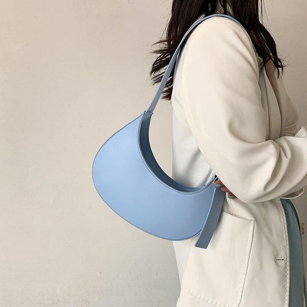 

evening bags half moon design pu leather small underarm shoulder 2021 women fashion lady party handbags and purses