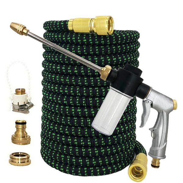 

water gun garden hose retractable magic eu high pressure car wash with metal spray outdoor watering equipments