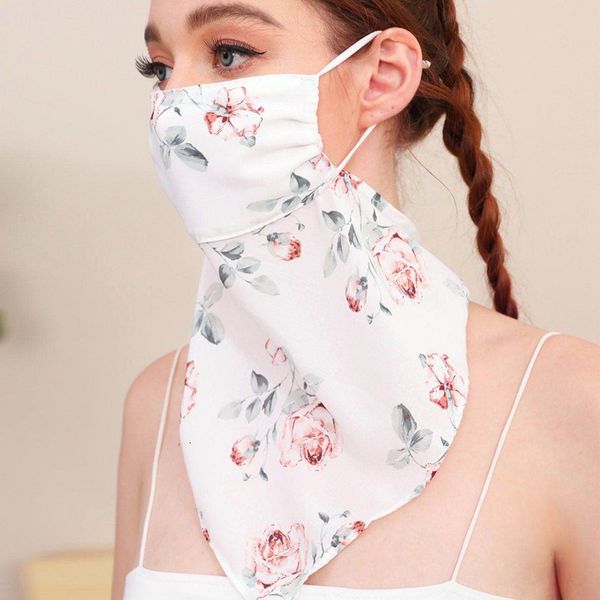 

ice multi color sunscreen silk love butterfly flower printing cloth ribbon mask can be dustproof and washed