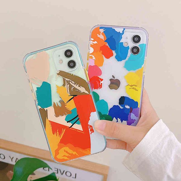 

transparent case with art graffiti, soft shockproof case for iphone 11 12 pro max 12 mini 7 8 plus x xr xs max se 2020