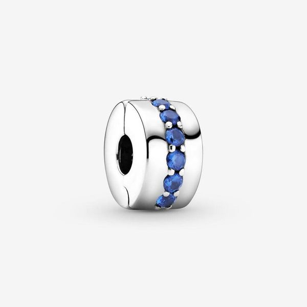 

new blue sparkle clip safety chain crown wing pendant beads fit pandora charms bracelet diy women original jewelry, Bronze;silver