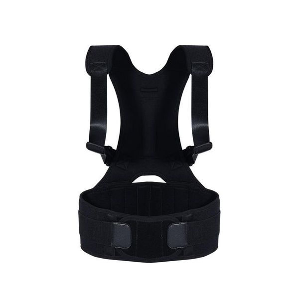 

back posture corrector shoulder lumbar brace spine support belt adjusting corset body health care, Black;blue