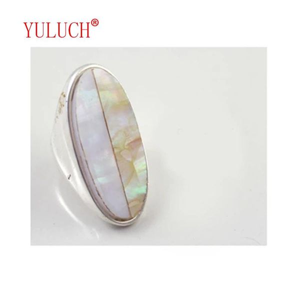 

cluster rings yuluch 2021 colorful shell and alloy for women elegant fashion jewellery party birthday gifts, Golden;silver