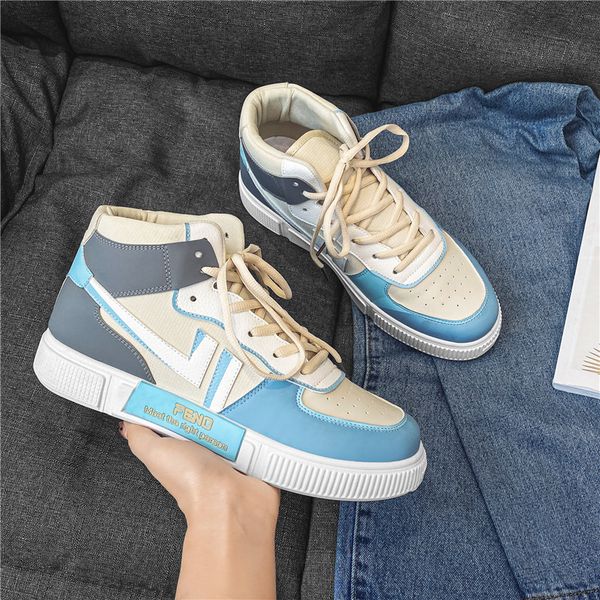 

spring trendy mens casual sneakers lightweight platform couple men casual shoes flat high sneakers men zapatillas de hombre