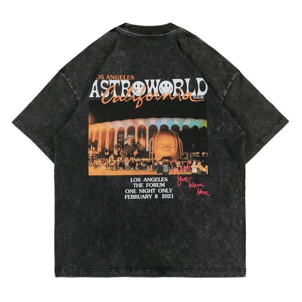 

men's t-shirts los 21ss angeles tees oversized 100% cotton tee streetwear men women astroworld t shirts, White;black