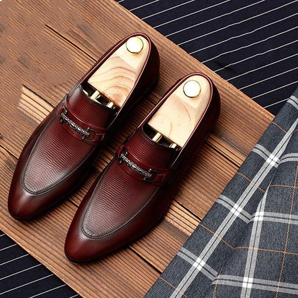 

dress shoes 2021 summer men genuine leather brogue business banquet suit brand bullock wedding oxford for, Black