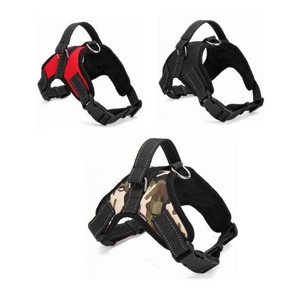

dog collars & leashes 3 colors pet products for large collar led tactical harness glowing oxford vest training accessories