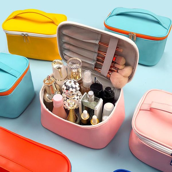 

cosmetic bags & cases women portable make up bag beautician pouch travel organizer beauty case for makeup professional female