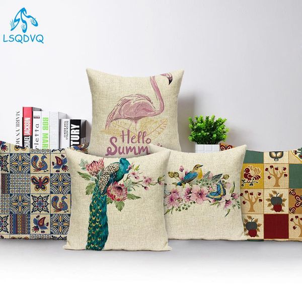 

cushion/decorative pillow animals flamingo peacock throw pillows cases for sofa home car cushion cover covers decor cartoon pillowcase