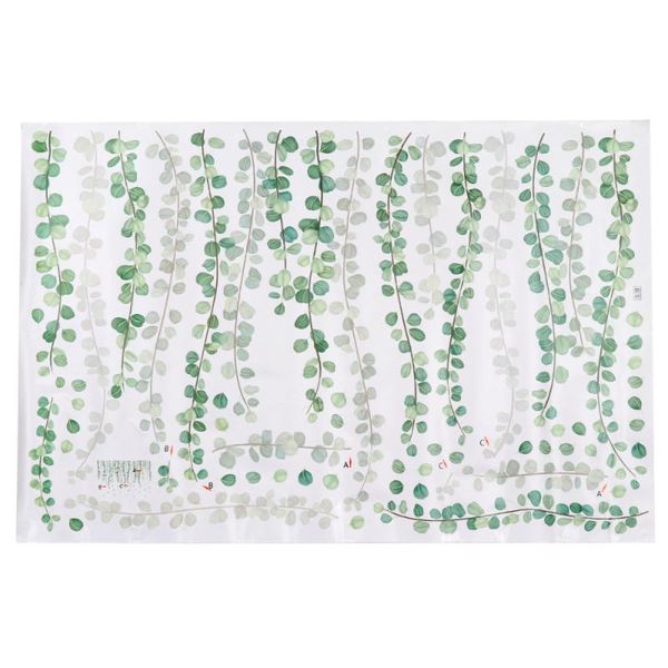 

wallpapers 1pc nordic style self-adhesive wall decal natural green plant sticker