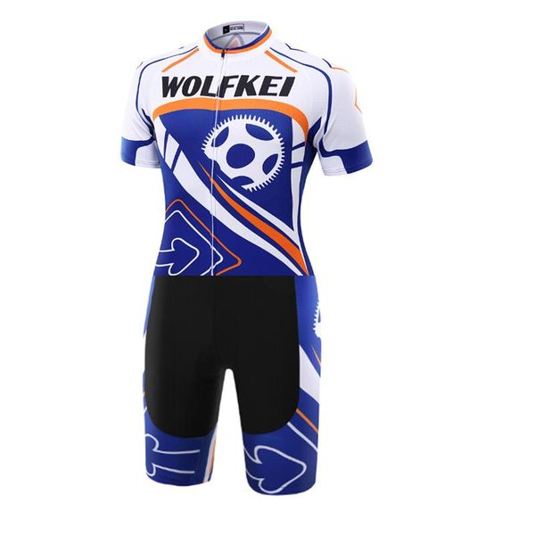 

racing sets wolfkei skinsuit cycling clothing one piece bodysuit ropa ciclismo mtb bike men outdoor wear # sk000122807, Black;blue