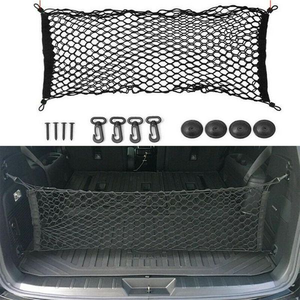 

car organizer rear cargo storage elastic string net mesh bag pocket accessories