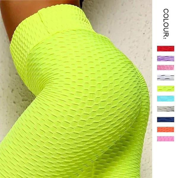 

fashion women legins fitness high waist pants anti cellulite haute plus size push up leggings sport women's, Black