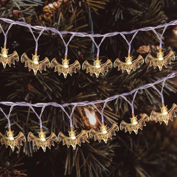 

party decoration halloween bat light string 10 led battery type 1.5m glow supplies