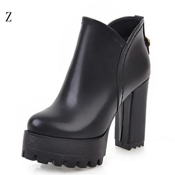 

boots shoes woman women pumps ankle sapato feminino fashion ladies high heels zapatos mujer platform wedding g61156, Black
