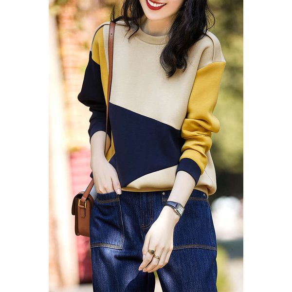 

foreign color air layer women's sweater, Black
