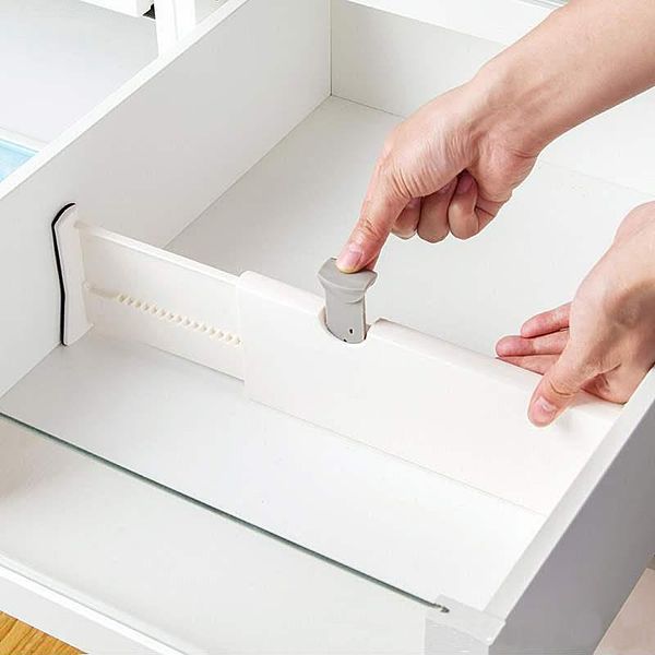 

storage drawers adjustable drawer box and divider organizing silverware cutlery in the home kitchen clothes bedroom