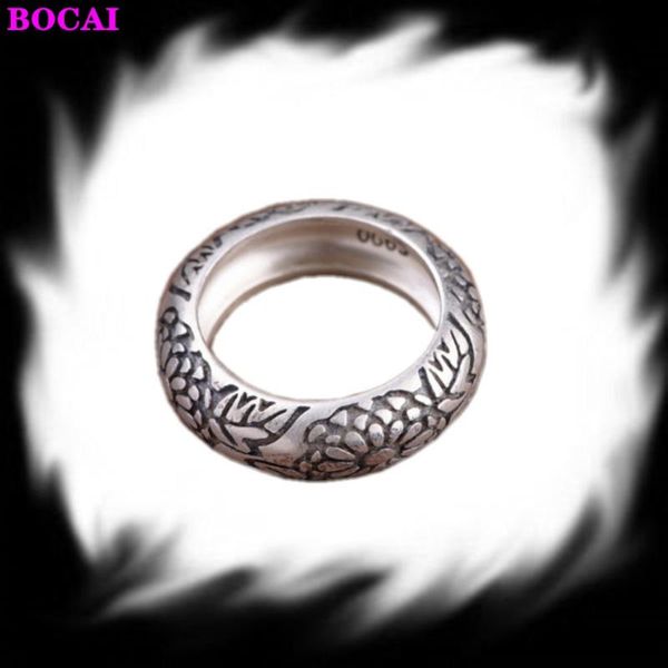 

cluster rings pure silver s990 female retro thai craft fashion matte sunflower ring sterling personality for men, Golden;silver