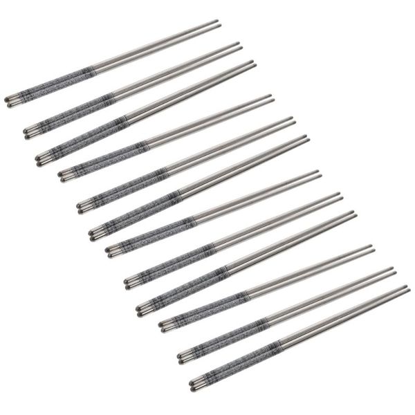 

chopsticks 12 pairs multifunctional stainless steel (assorted color)