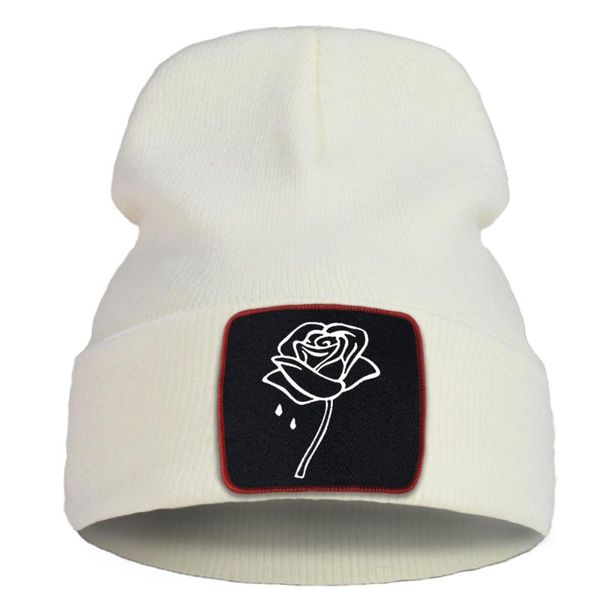 

beanies men's caps white rose aesthetics women's hat kpop for men beanie bob