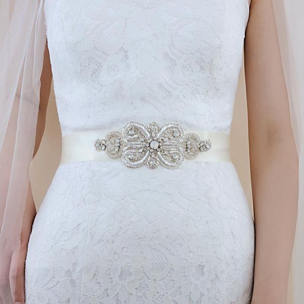 

wedding sashes trixy s372 royal medal craft belt silk bridal silver rhinestones evening dresses sash, White