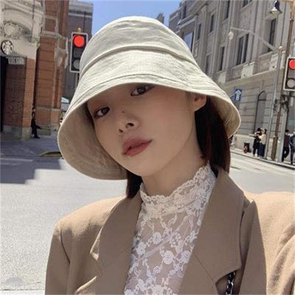 

summer big brim sunshade hat female sunscreen cover face fisherman korean small anti ultraviolet sun, Blue;gray