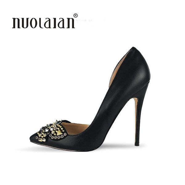 

brand shoes woman high heels women pumps stilettos for black 12cm designer rivets wedding dress