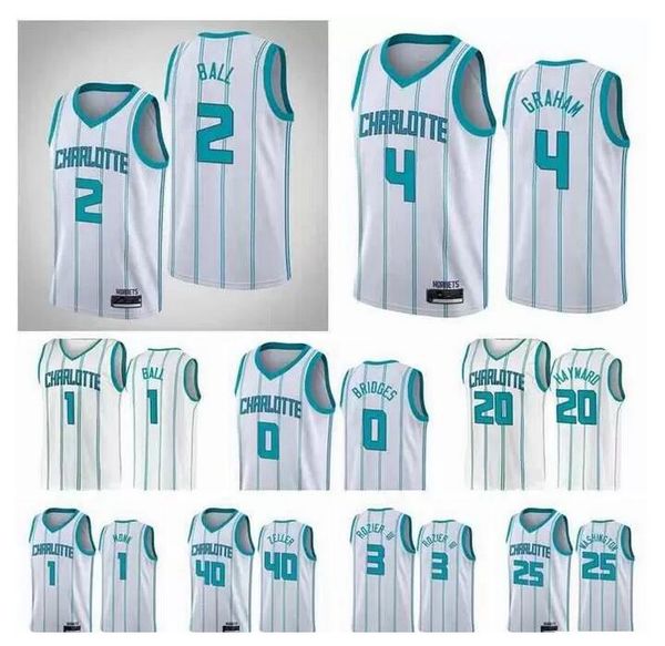 

jersey custom printed men lamelo ball gordon hayward devonte graham malik monk 2020-21 white city basketball jerseys uniform, Black;red