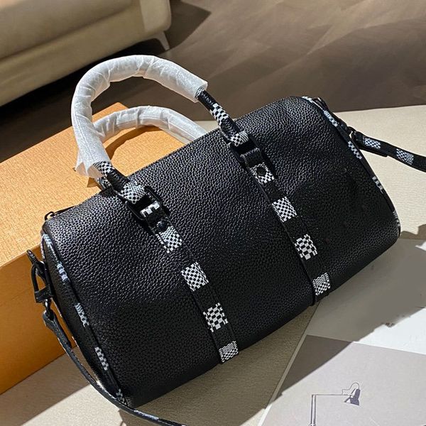

2021 pillow bag shoulder bags genuine leather canvas shopping package fashion golden letter zipper handbag wallet ajustable detachable