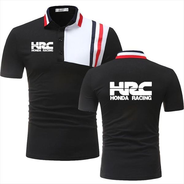 

summer short sleeve hrc car mens polo printing fashion casual style shirt 100% cotton, White;black