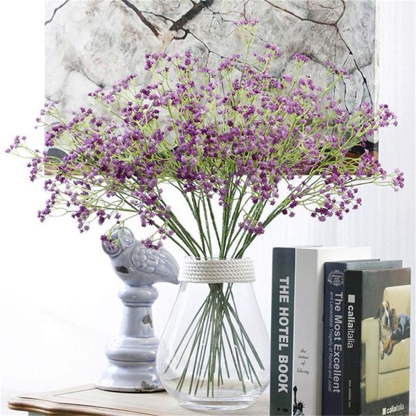 

artificial flowers fake gypsophila bouquet realistic exquisite simulation flower for wedding decor familyparty craft decoration decorative &