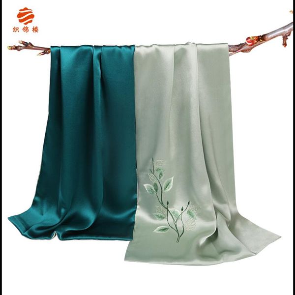 

scarves suzhou embroidery silk scarf versatile long embroidered women's chinese style small shawl, Blue;gray
