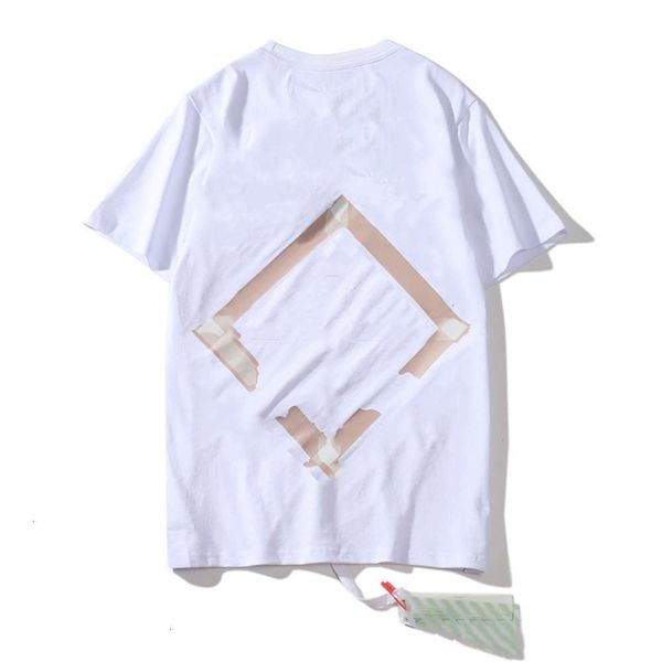

high-end fashion customized re-engraved new tape cross arrow offst shirt, White;black