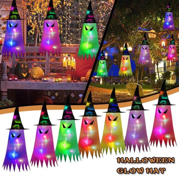 

party decoration light led wizard witch hat with skirt tutu cosplay costume props halloween glow supplies purim christmas