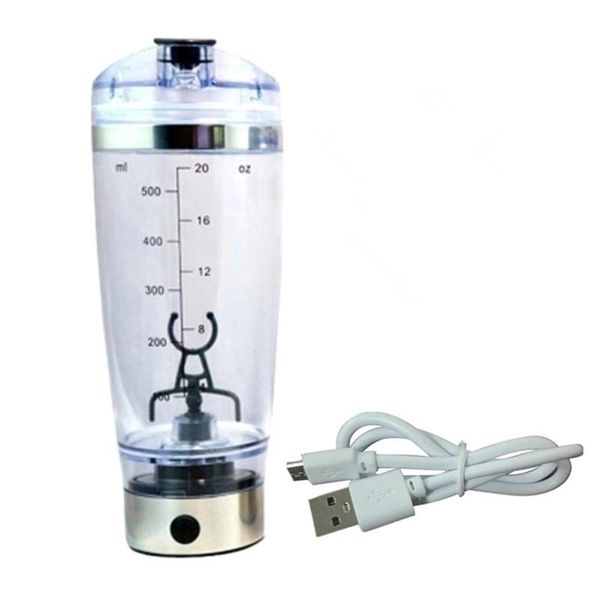 

water bottles & cages electric automatic protein shaker bottle 450ml portable mixer cup usb rechargeable cups for albumen powder coffee milk