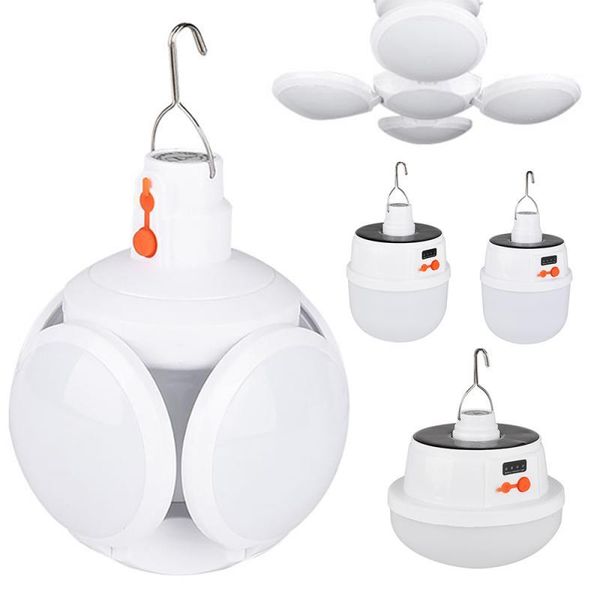 

solar lamps led bulb light outdoor waterproof rechargeable mobile night market stall household power outage camping