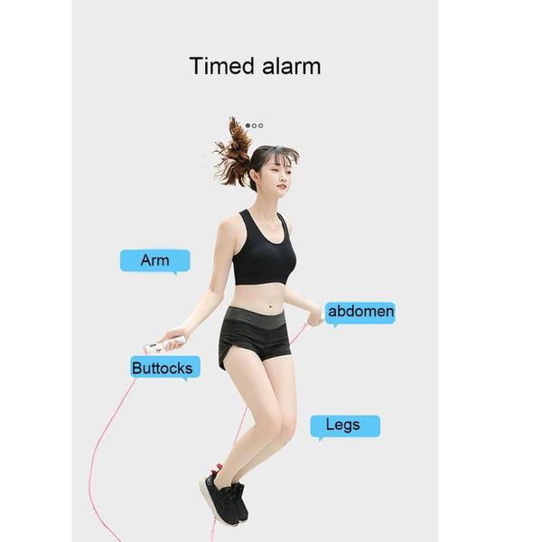 

jump ropes cordless steel wire skipping rope with count display professional protable fitness weight-bearing exercise ropeless