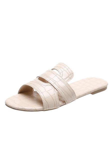 

size simple casual sandals for women flat bottom drag girl slippers shoes fashion home relief, Black