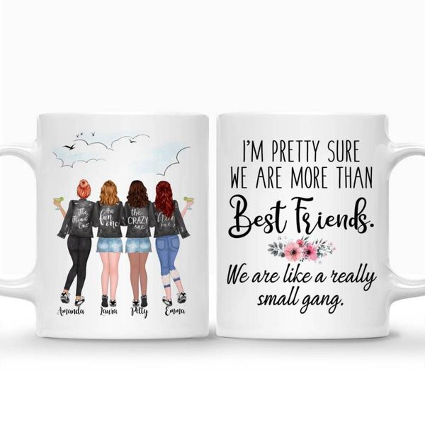 

3/4 girls friends personalized mug gift coffee custom made cups 11/15 oz rr2069 mugs
