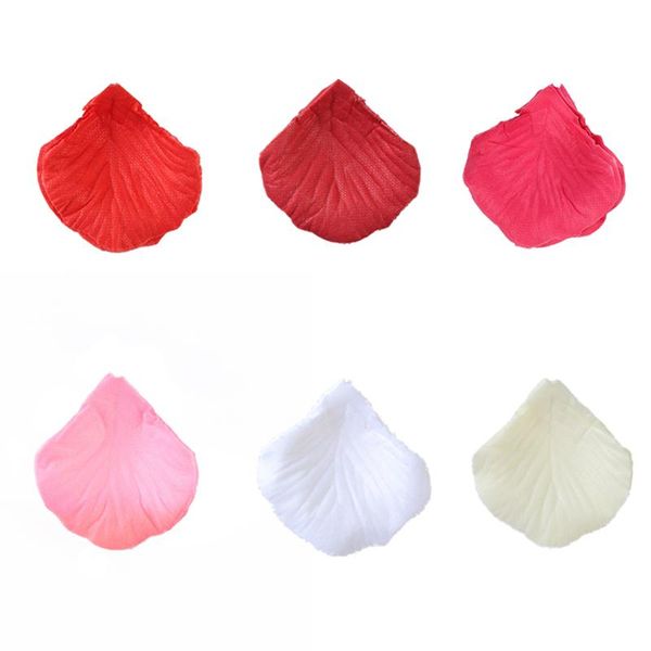 

other accessories 3*100 pcs wedding rose petals silk in six colors for petal rain room decoration bed placement love, White