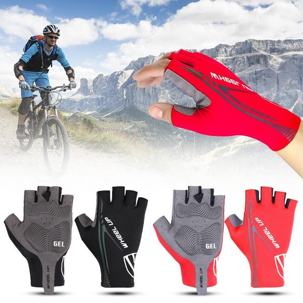 

soft cycling gloves anti-slip anti-sweat men women half finger breathable anti- sports bike bicycle glove, Black
