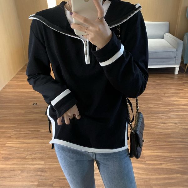 

hoodies european and american classic casual winter women's hoodie, Black