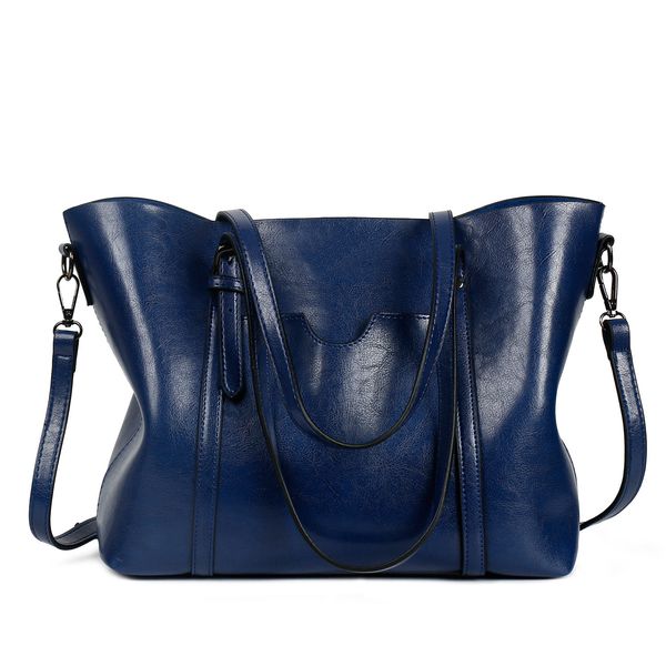 

women handbags purses leather shoulder bags large capacity totes bag casual handbag purse blue